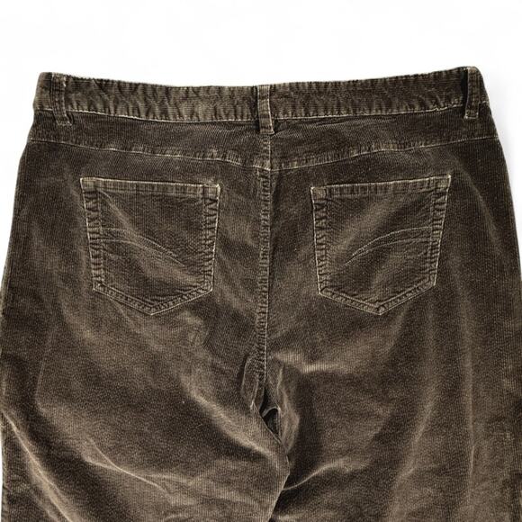 VTG Tapemeasure Anthropologie Wide Leg Corduroy Pants 16 Chocolate Brown 90s Y2K - Picture 7 of 10